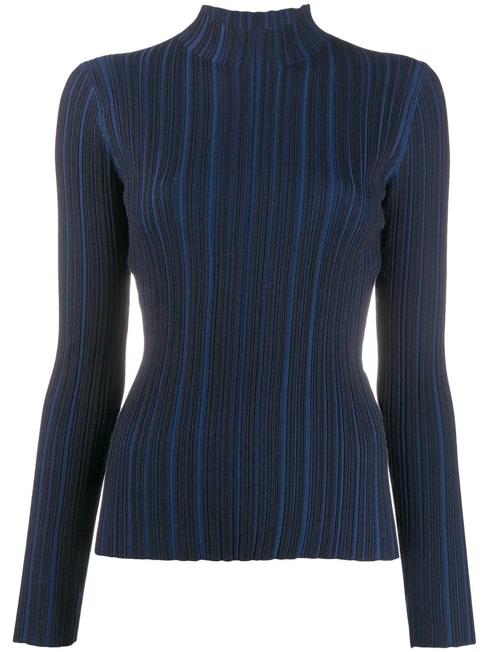 ribbed mock neck top - 1