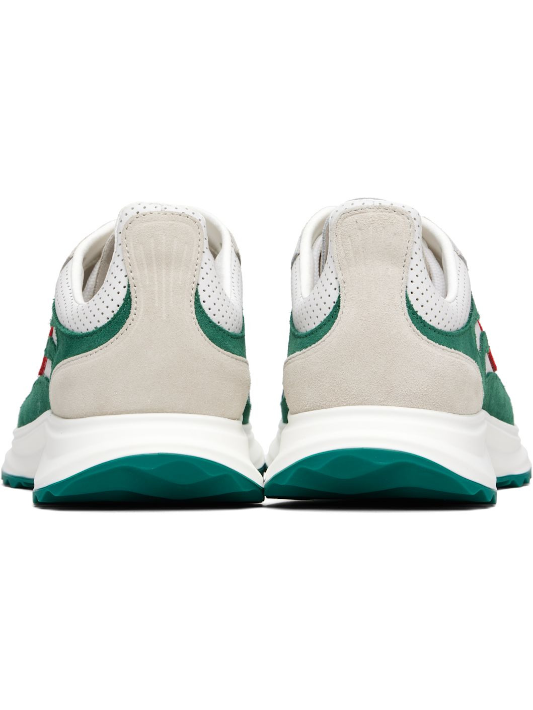 White & Green Stade Sneakers - 2
