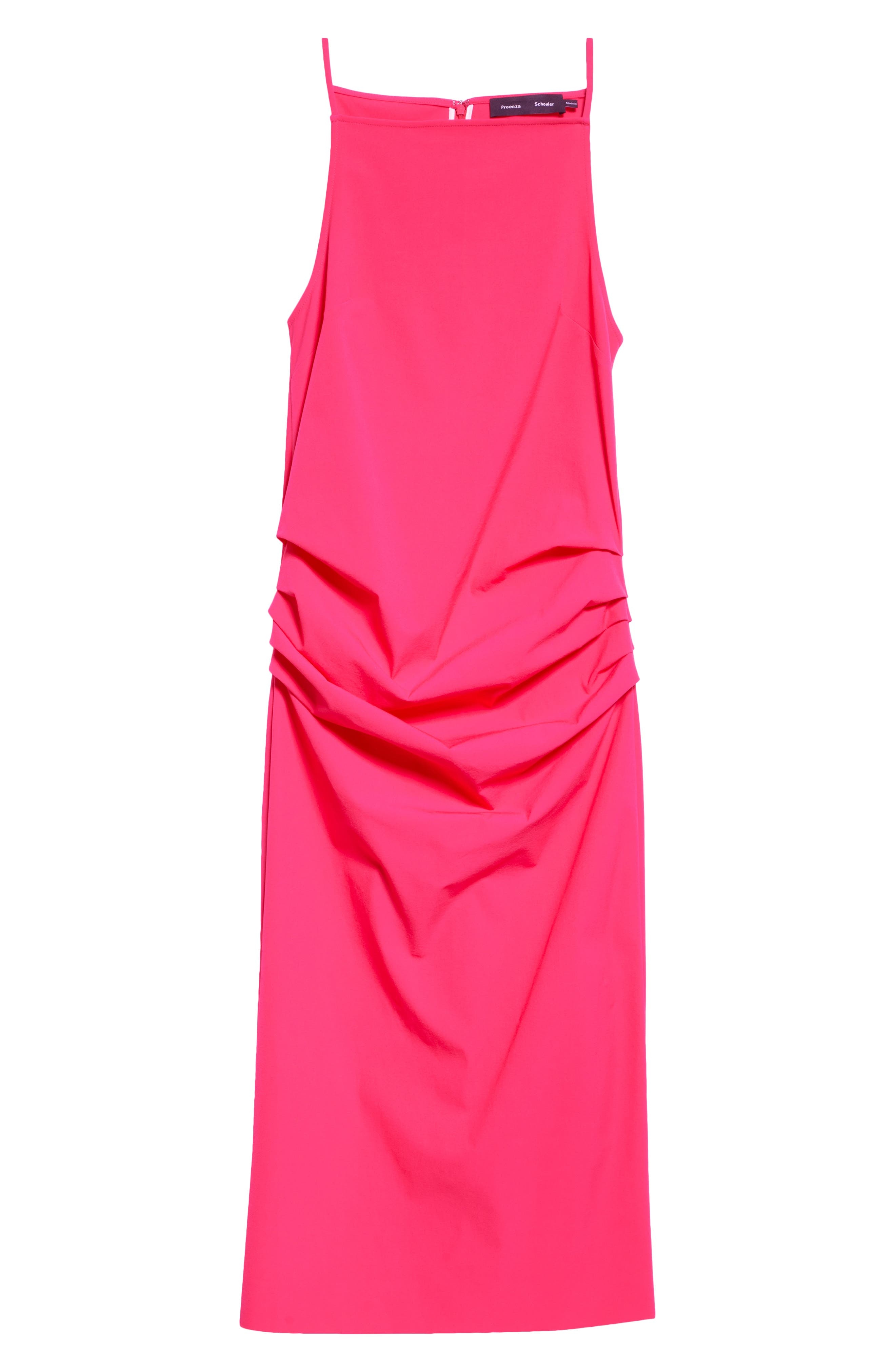 Proenza Schouler Priya Ruched Bi-Stretch Cotton Blend Midi Dress in Orchid at Nordstrom - 5