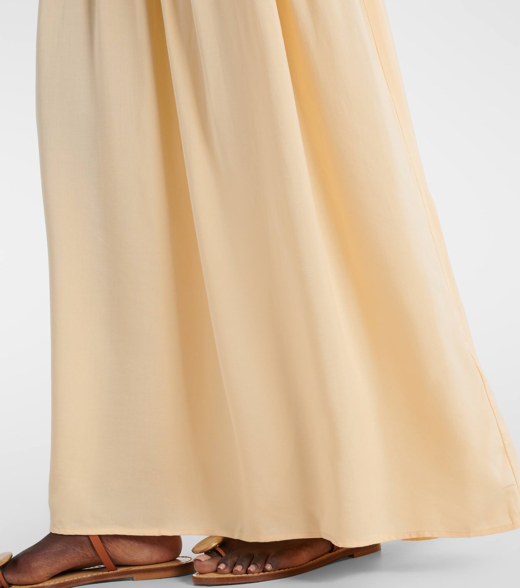 Hedy strapless linen maxi dress - 6