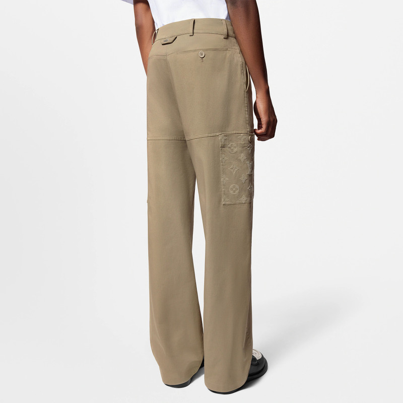 Flocked Cotton Workwear Pants 5