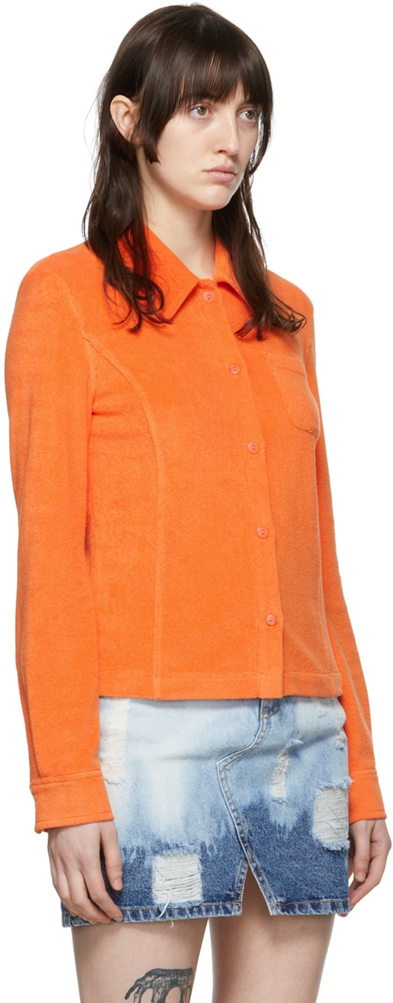 SJYP Orange Cotton Shirt outlook