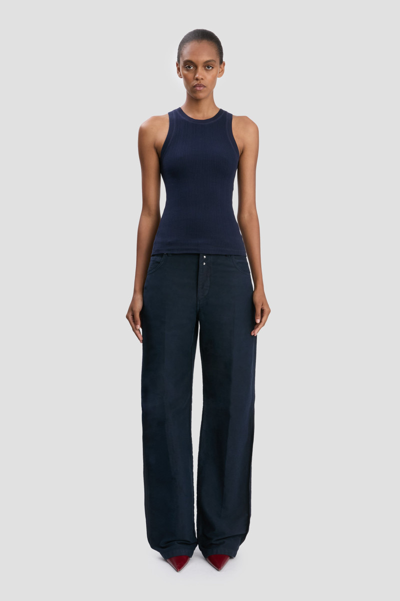 Victoria Beckham Rib Tank In Navy outlook