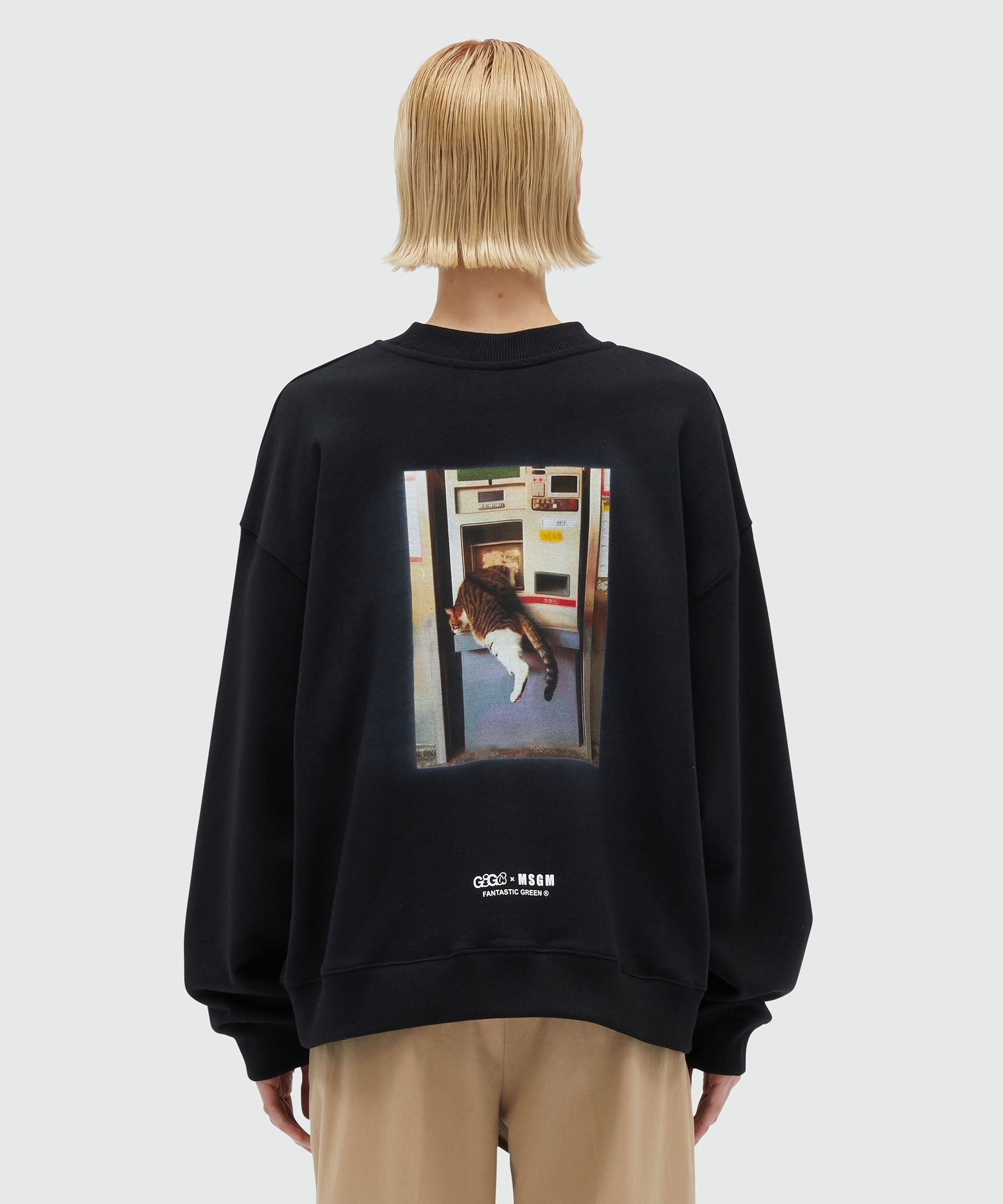 Black organic cotton sweatshirt with "PAY ME!" quotes - 7