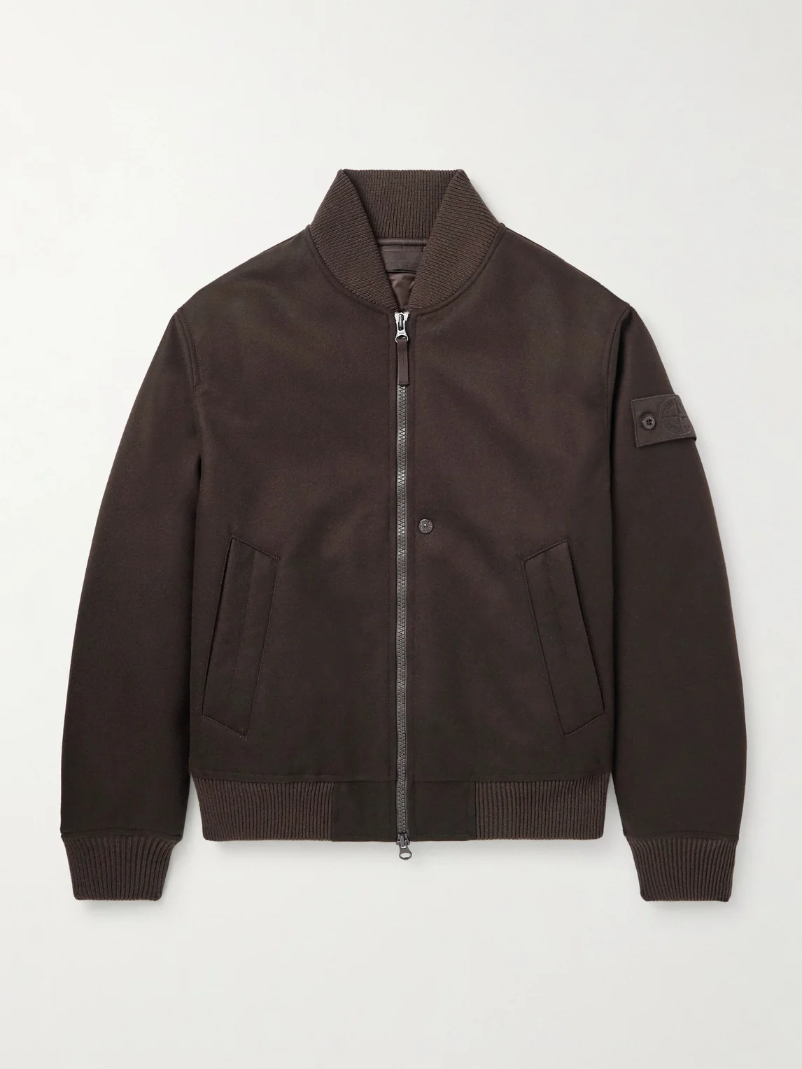 Ghost Wool-Blend Flannel Bomber Jacket - 1