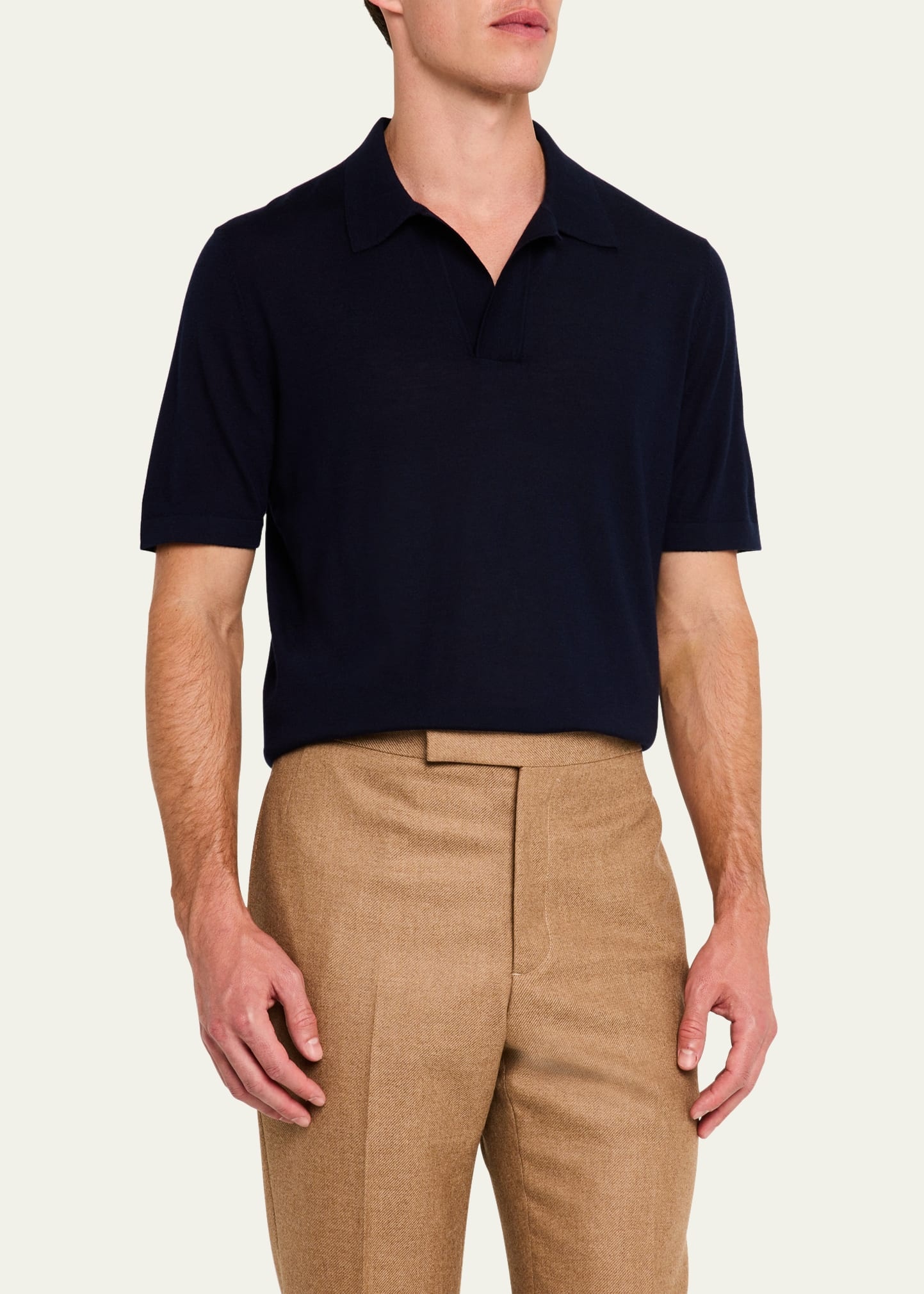 Men's Stendhal Cashmere Knit Polo Shirt - 4
