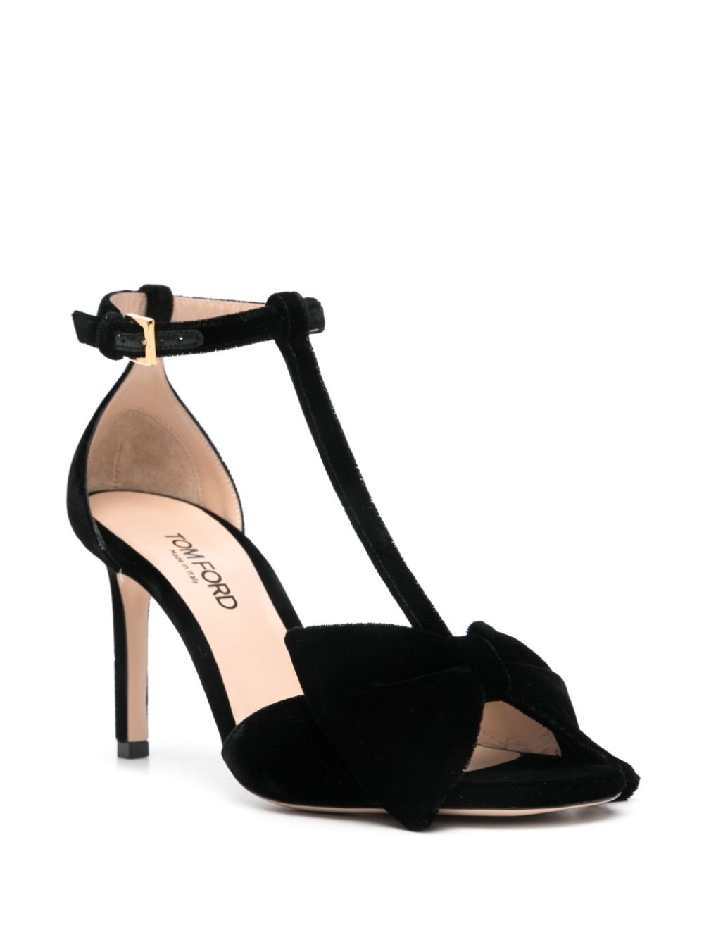 80mm velvet sandals - 2