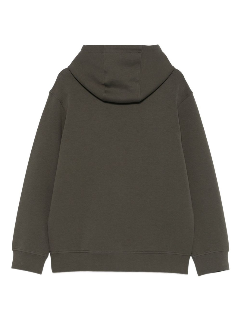 EMPORIO ARMANI logo-appliqué hoodie outlook