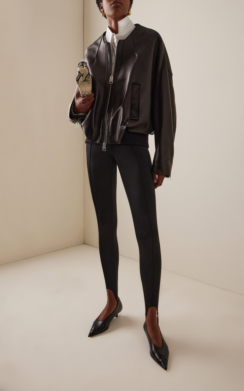 The Frankie Shop Caserta Stirrup Leggings black outlook