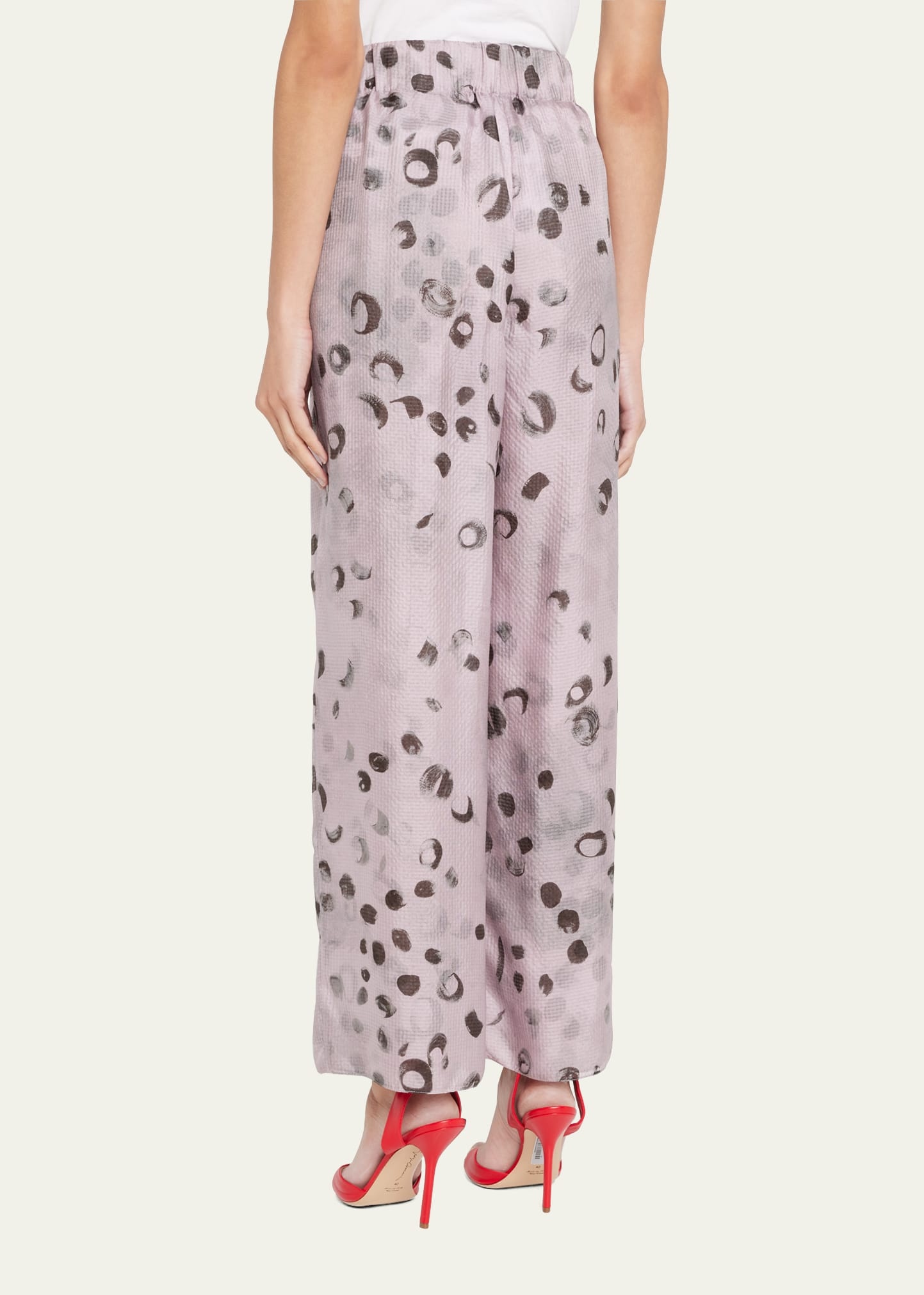 Printed Silk Wide-Leg Pants - 3