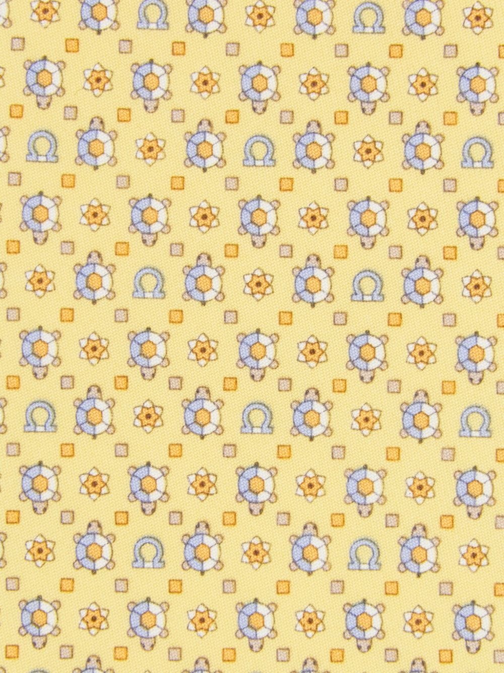 turtle-print silk tie - 3