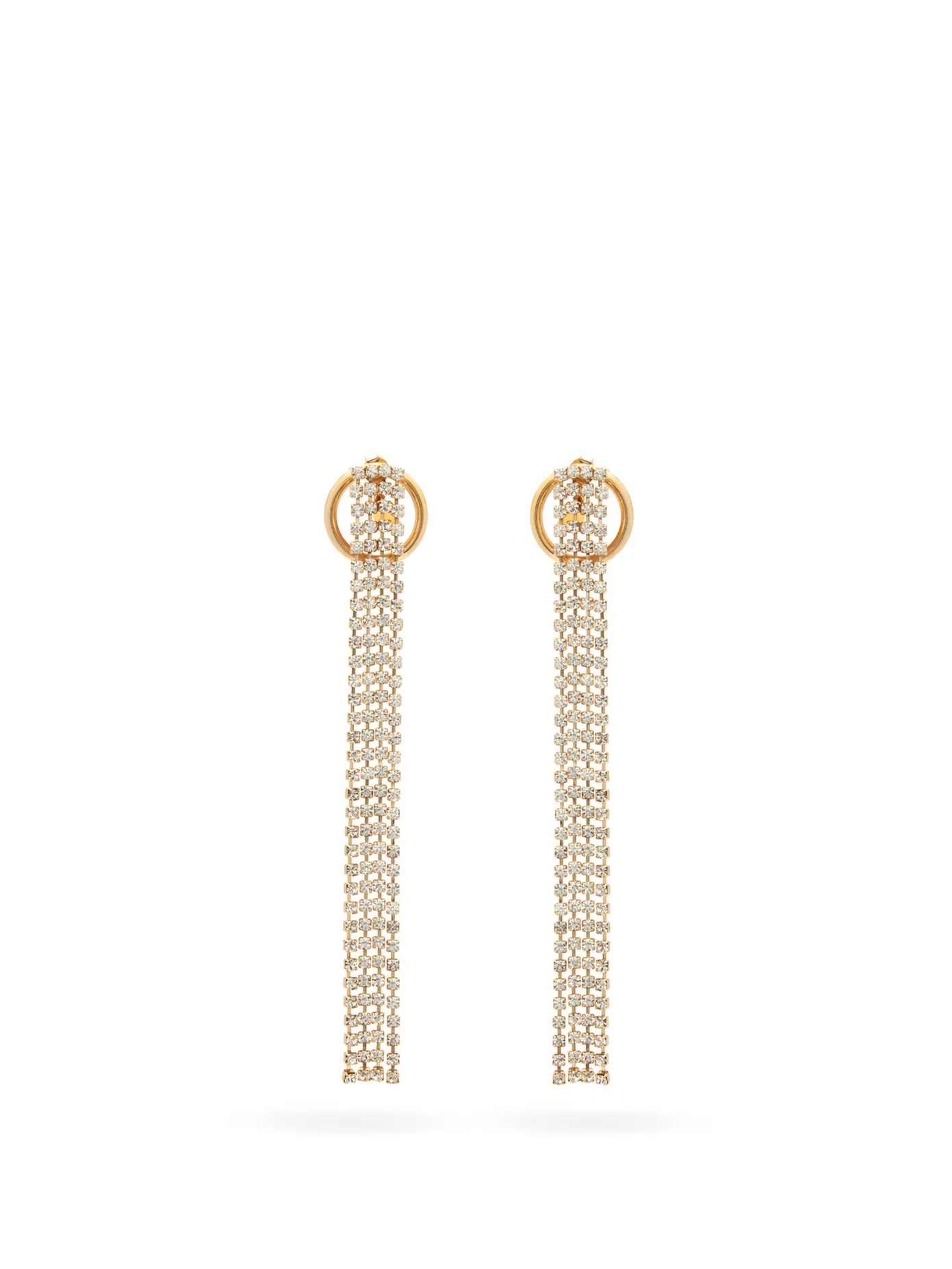 Abaco fringed crystal drop earrings - 1