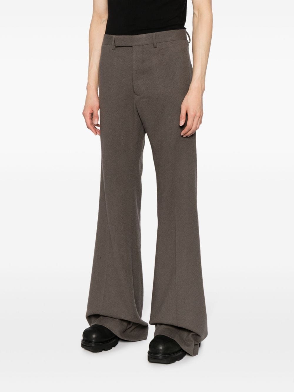 wide-leg wool trousers - 3