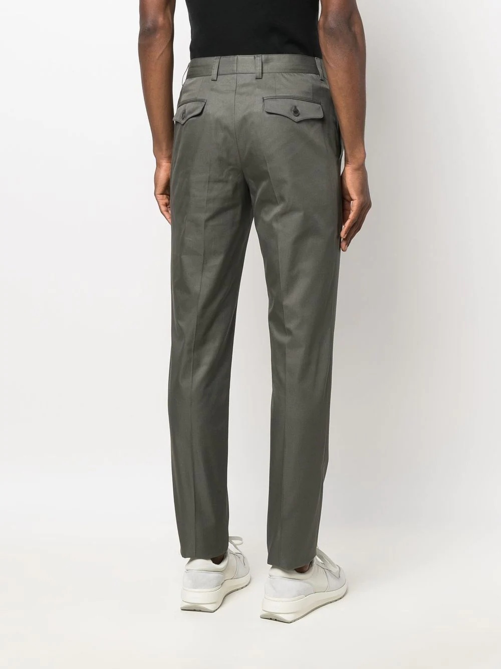 slim-cut tailored trousers - 4