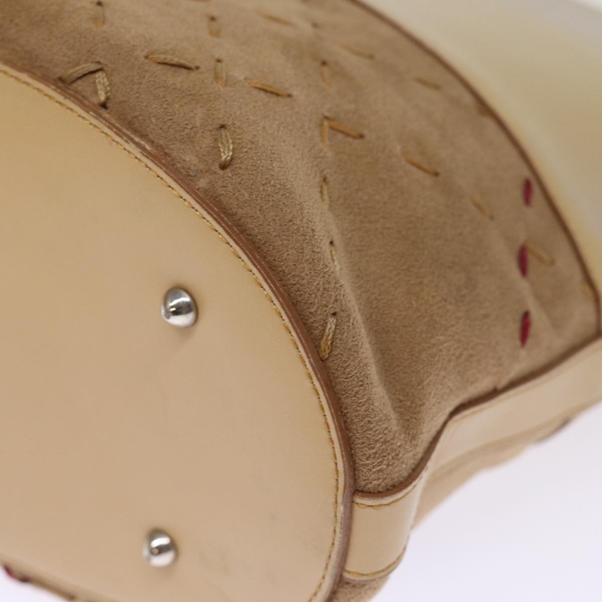 Burberry Shoulder Bag Suede Leather Beige - 14