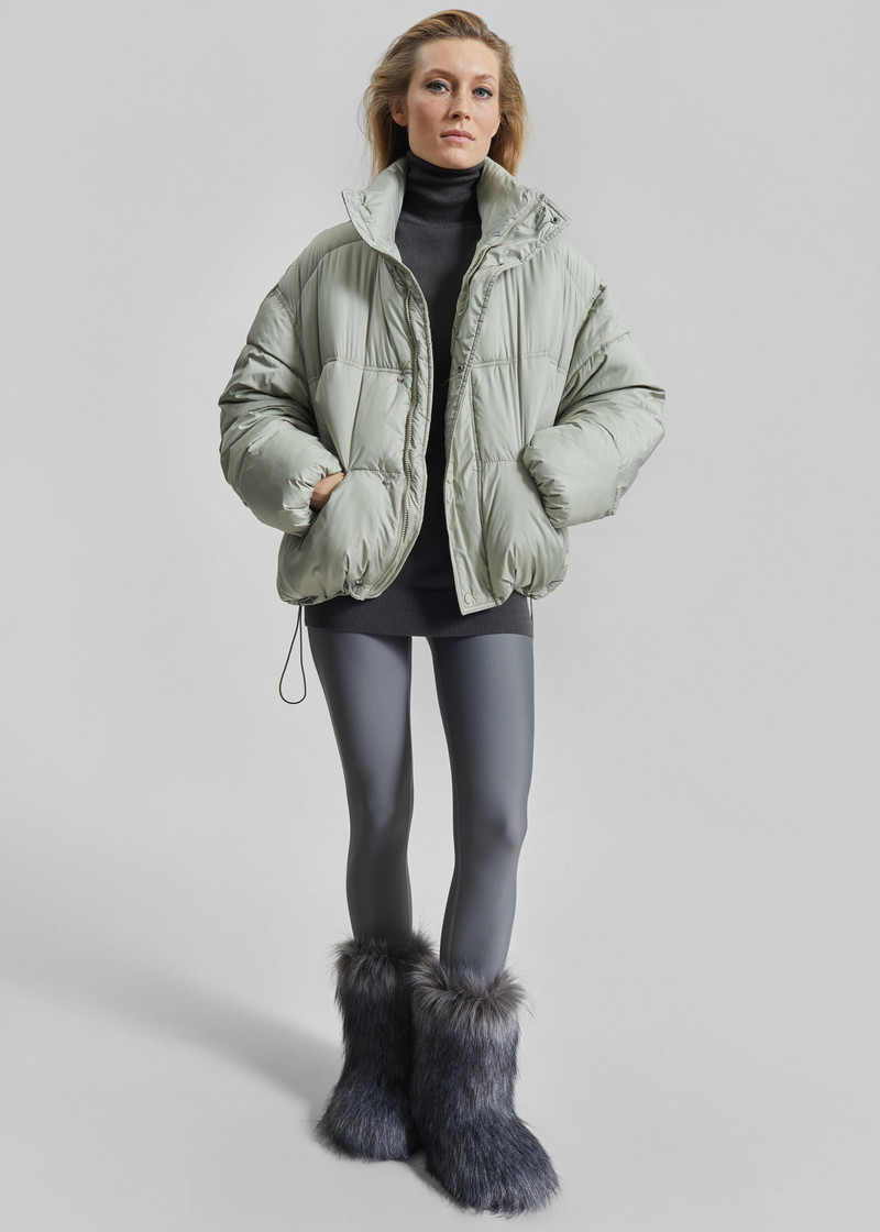 Moena Puffer Jacket & Accessories Set - Sage 8