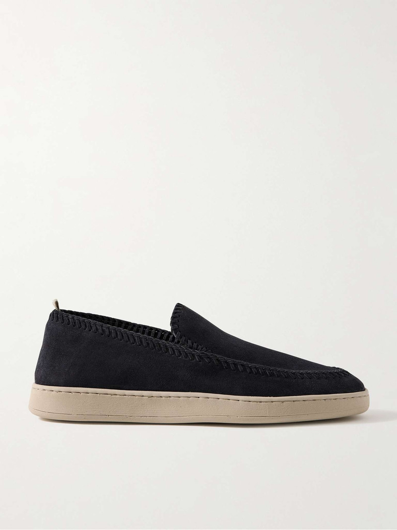 Herbie 011 Whipstitched Suede Loafers - 1