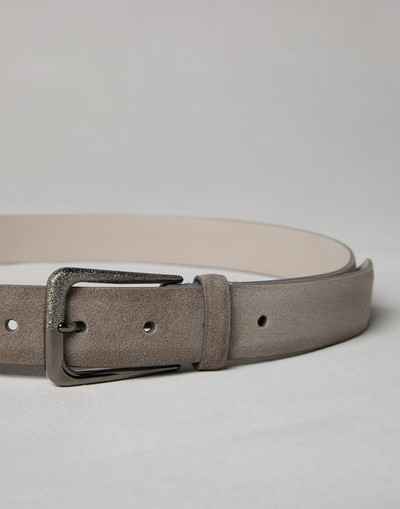 Brunello Cucinelli Suede belt outlook