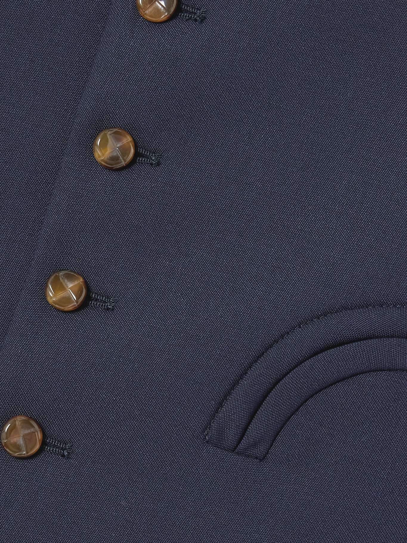 First Class Feral wool and mohair-blend vest Navy - 5