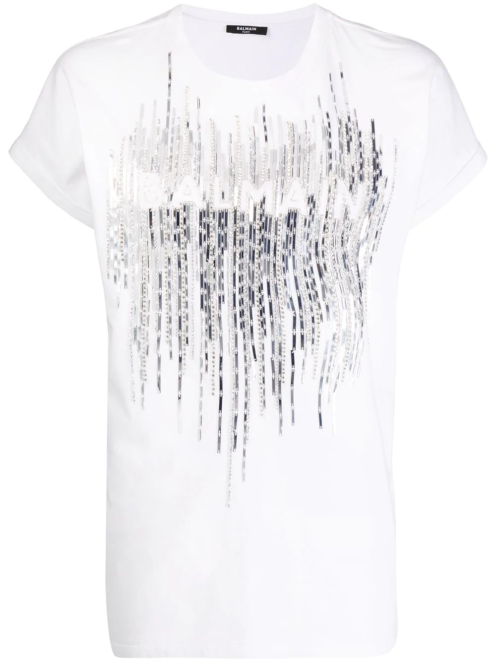 embellished logo T-shirt - 1