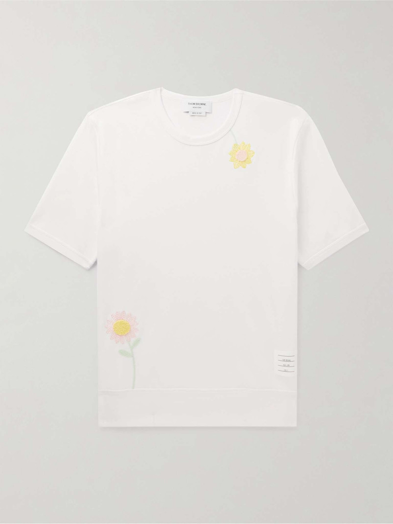 Embroidered Cotton-Jersey T-Shirt 1