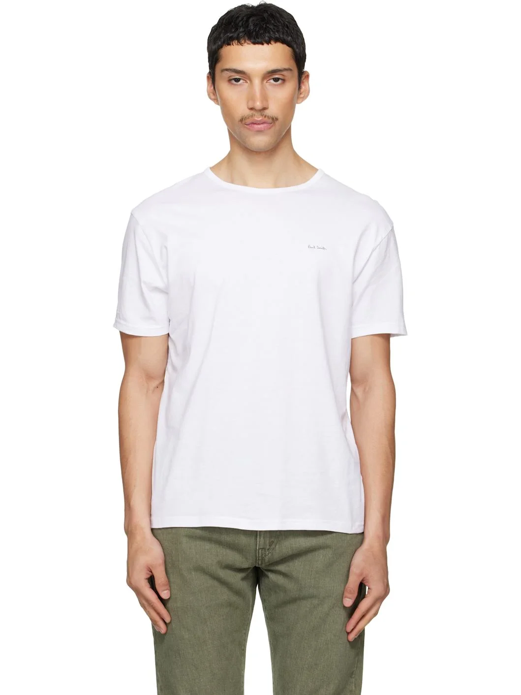 Three-Pack White Organic Cotton Logo Lounge T-shirts - 1