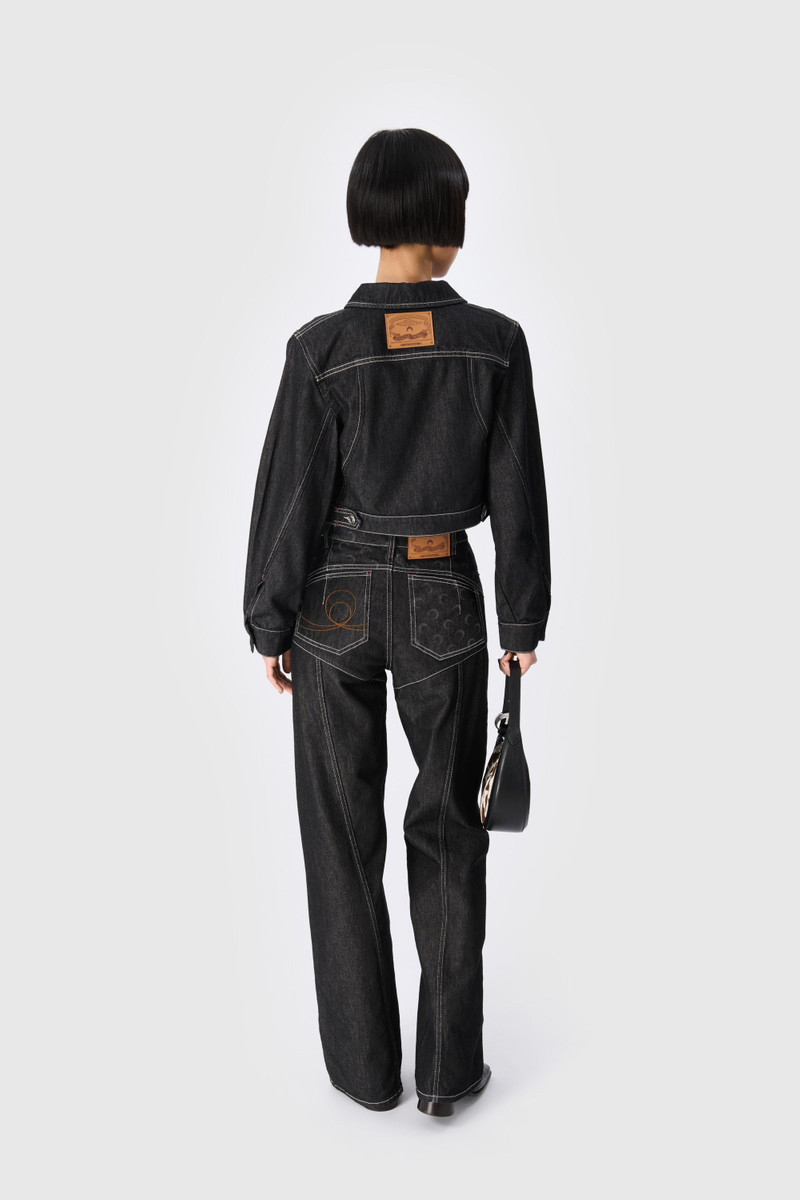Marine Serre Moon Laser Denim Flare Jeans outlook