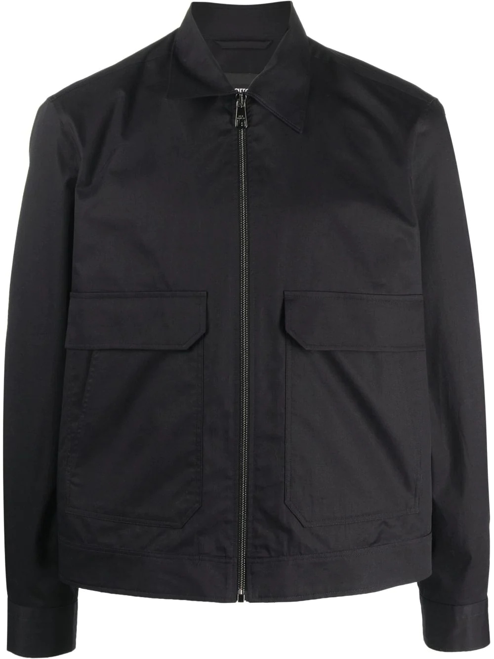 lightweight zip-up shirt jacket - 1