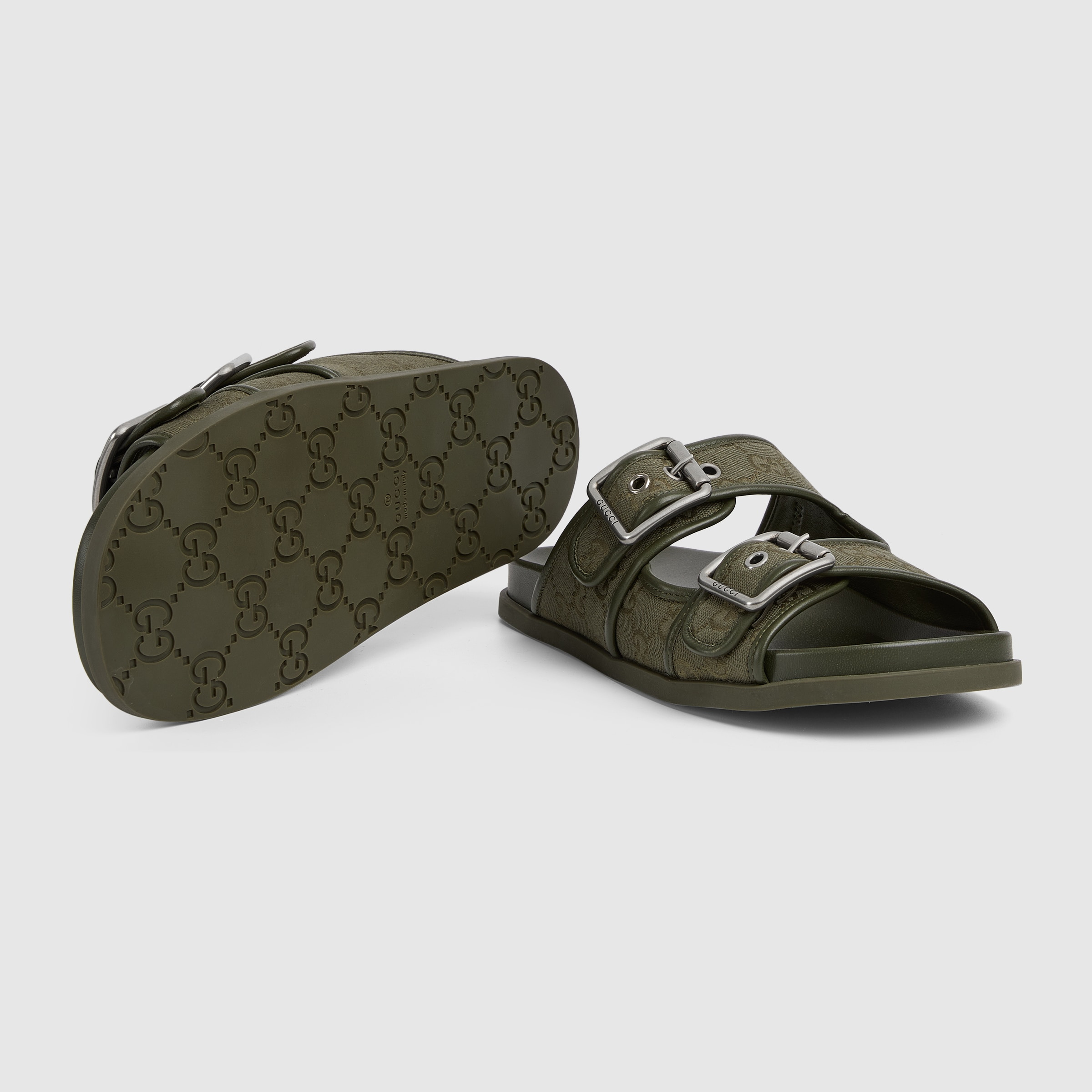 Men's slide sandal with buckles - 6