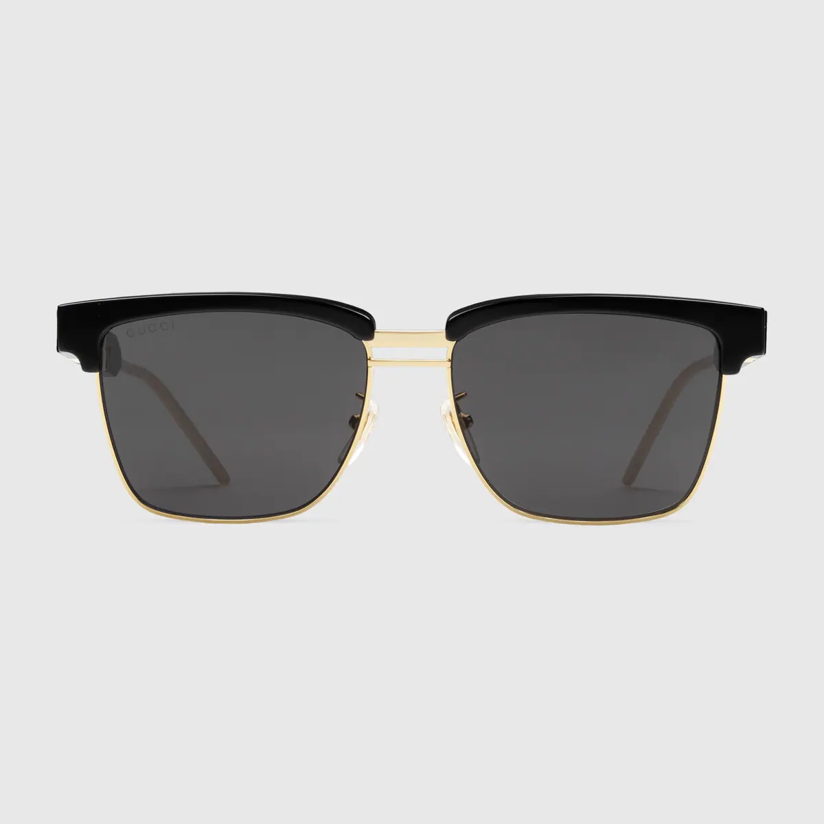 Square metal and acetate sunglasses - 1