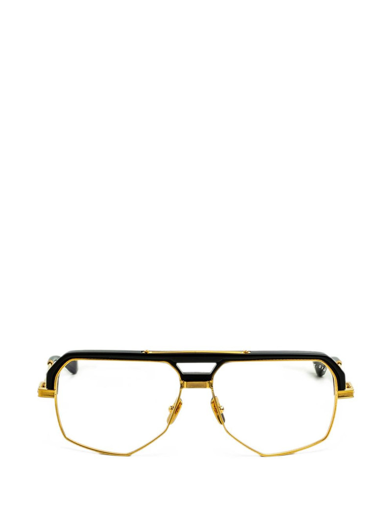 geometric-frame glasses 1