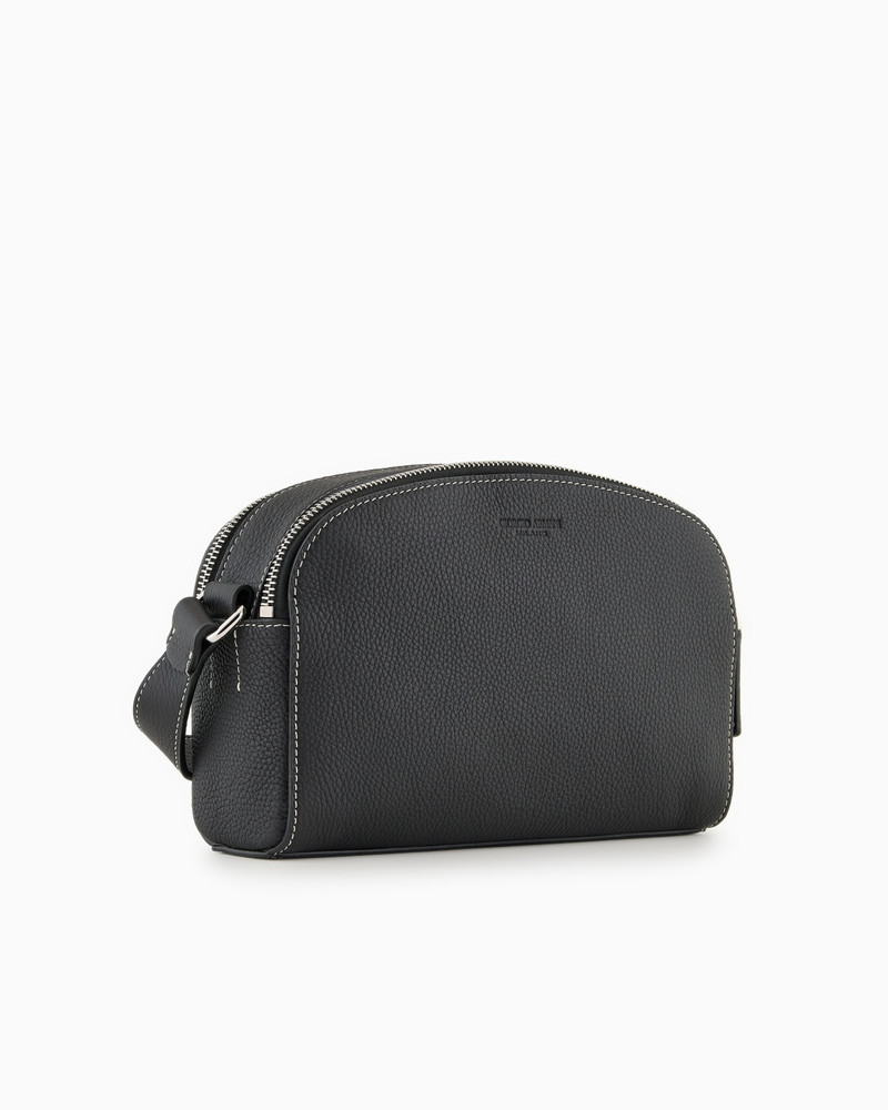 GIORGIO ARMANI CROSSBODY BAG IN PEBBLED LEATHER outlook