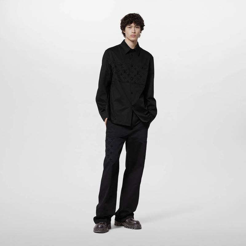 Louis Vuitton Flocked Casual Cotton Overshirt outlook