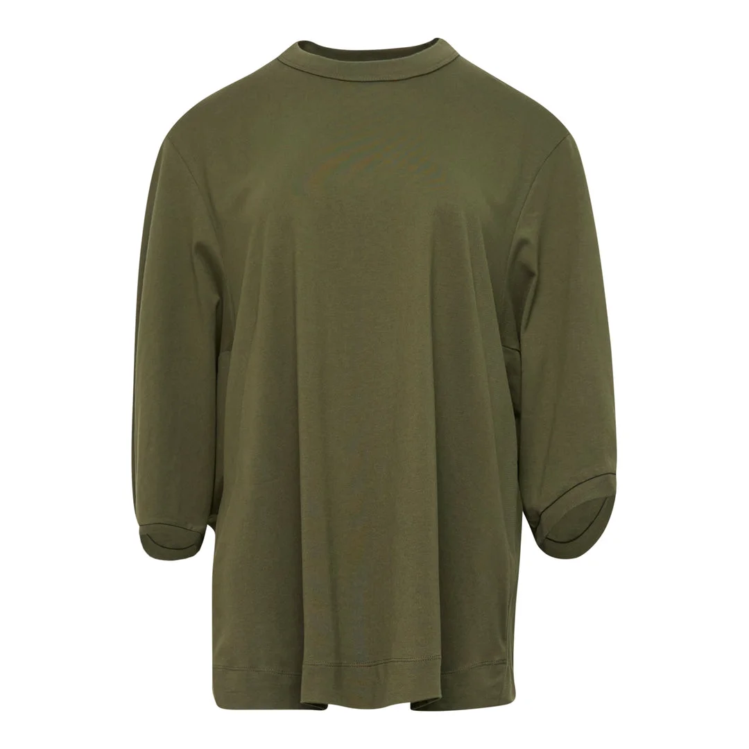 Loose Fit Cropped Sleeve Top - 1