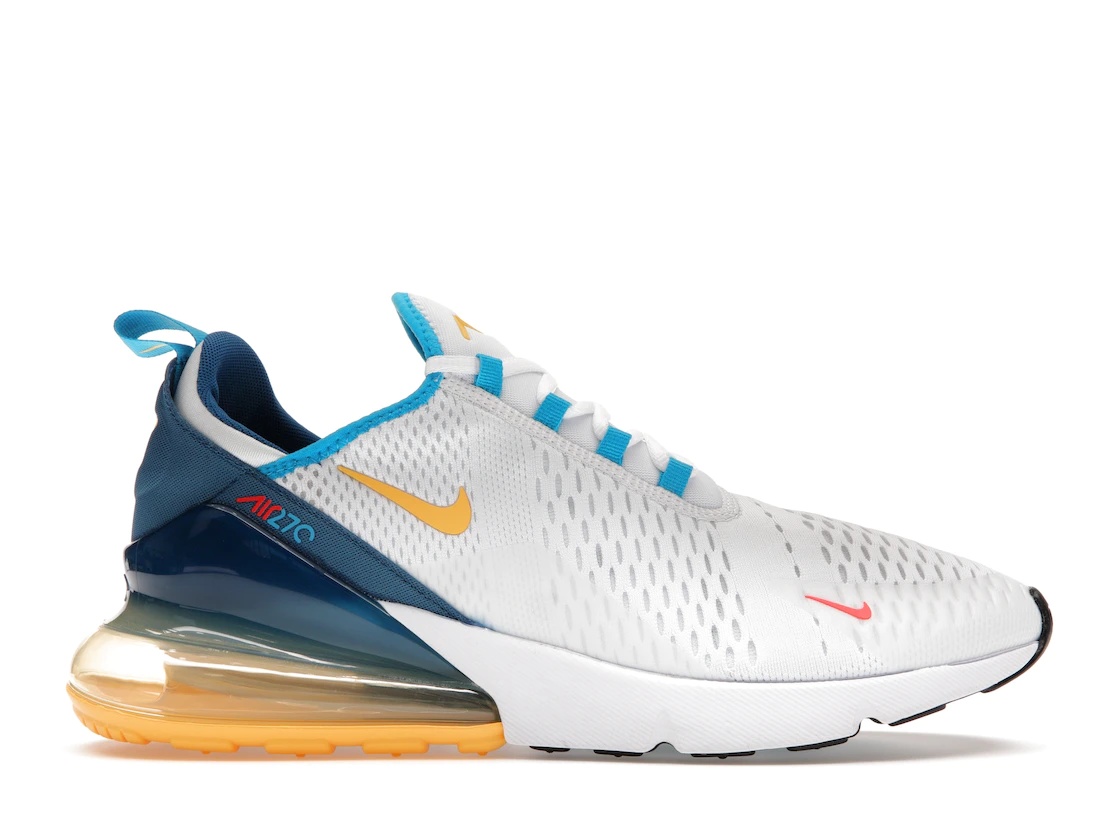 Nike Air Max 270 White Industrial Blue Citron Pulse - 1