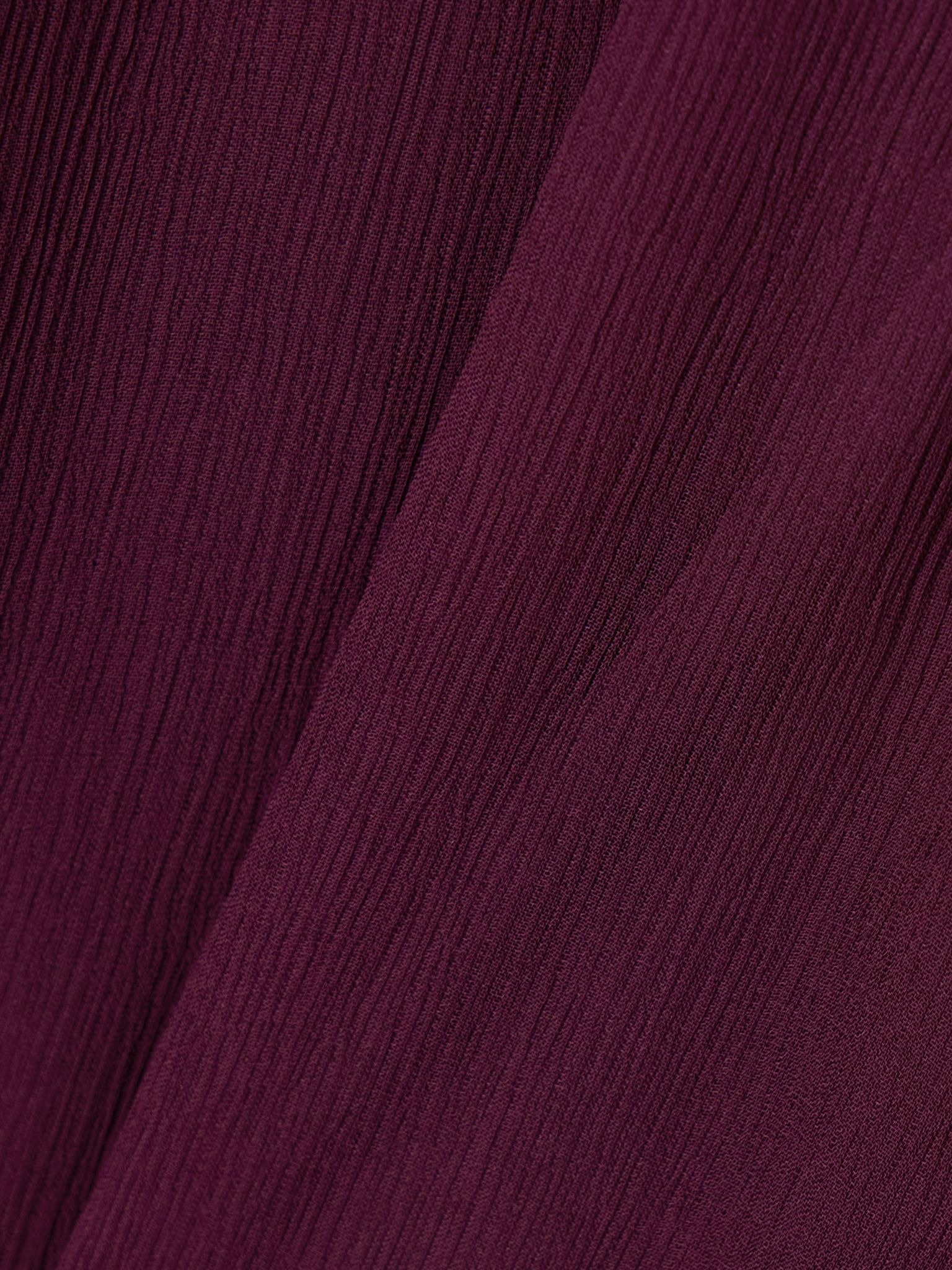 Esther cutout crepon turtleneck mini dress Burgundy - 4