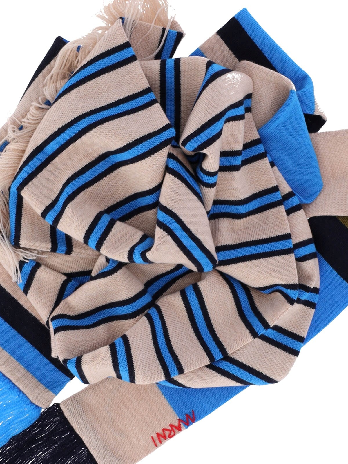 STRIPED VIRGIN WOOL SCARF - 2