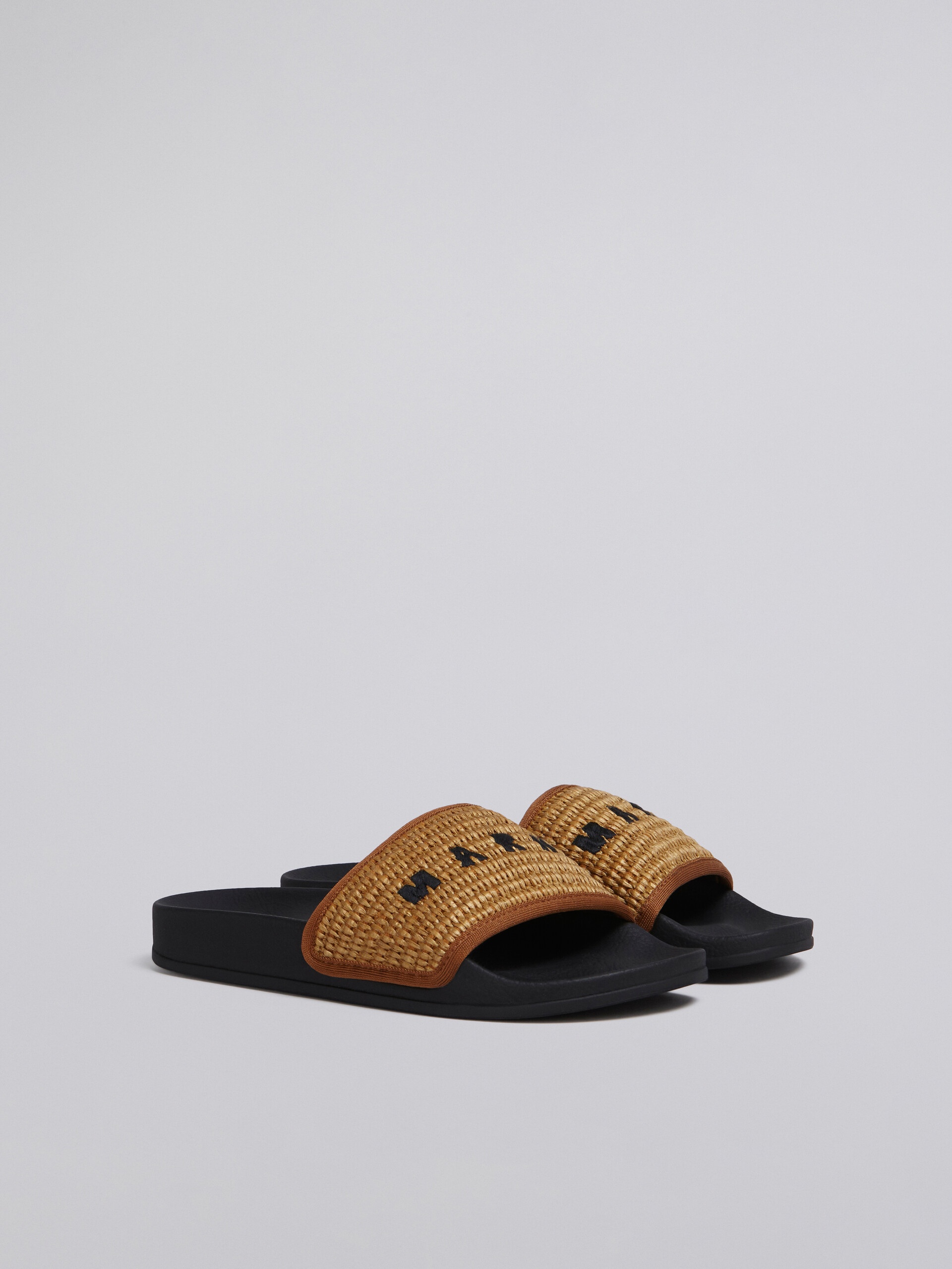 BROWN RAFFIA SANDAL - 2