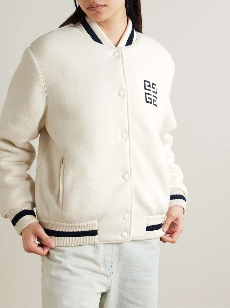 Embroidered padded wool-felt bomber jacket 3