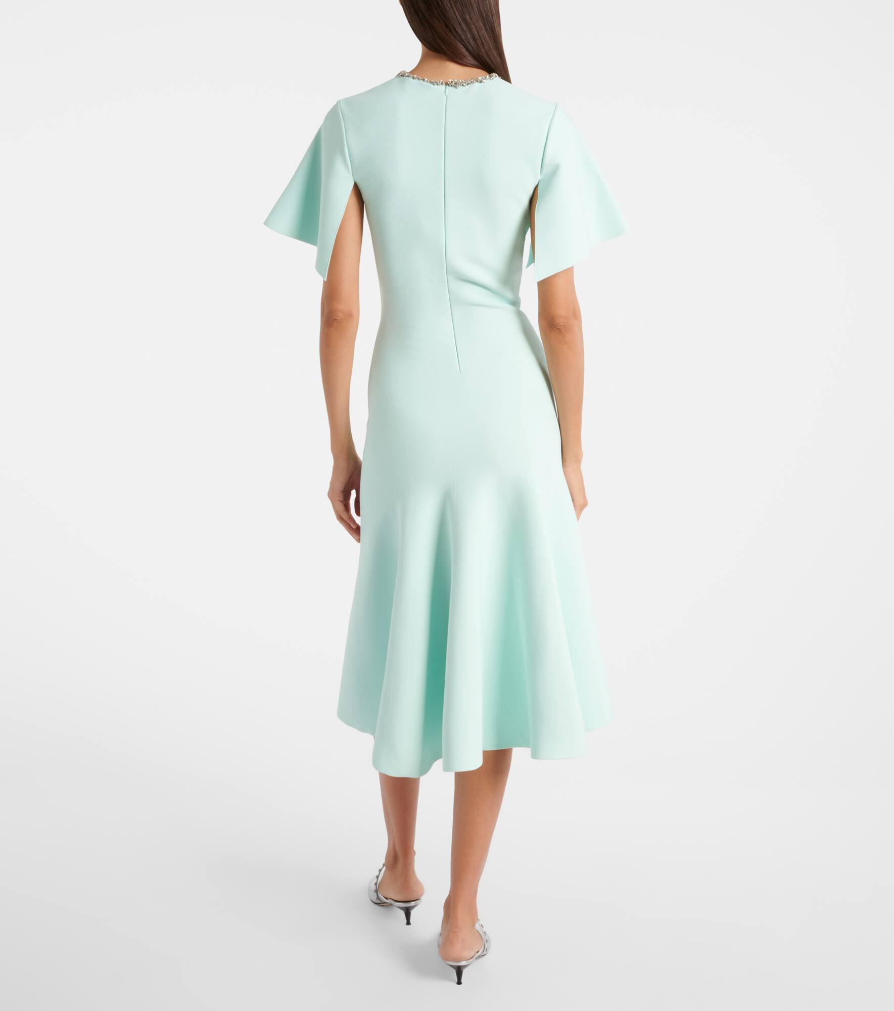Embellished crêpe cocktail dress - 3