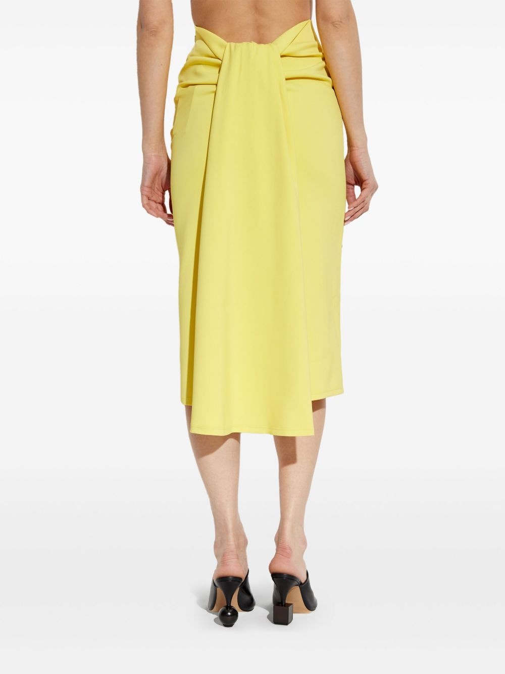 draped straight skirt - 4