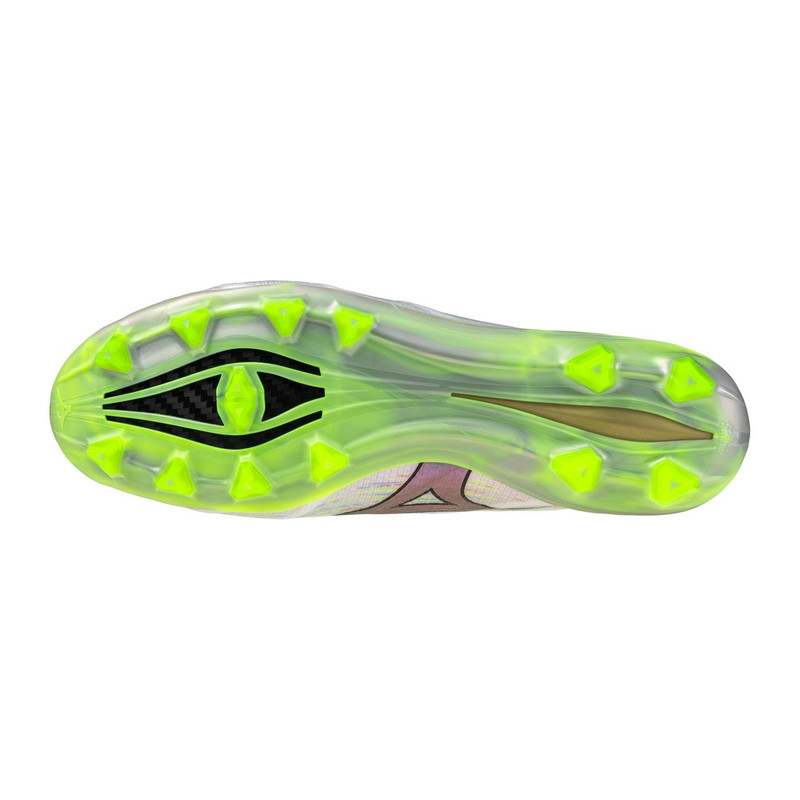 Mizuno Mizuno Alpha II Elite FG Firm Ground Soccer Cleat, White/Neon Green outlook