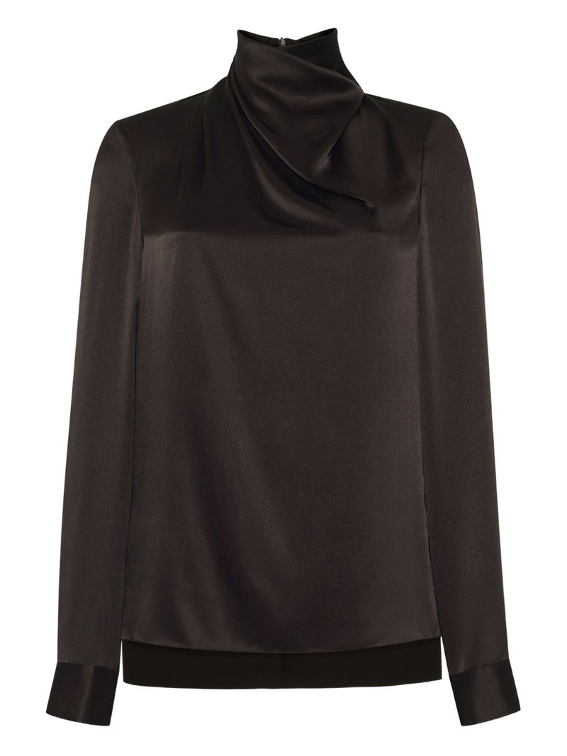 Mizner high-neck charmeuse top 1