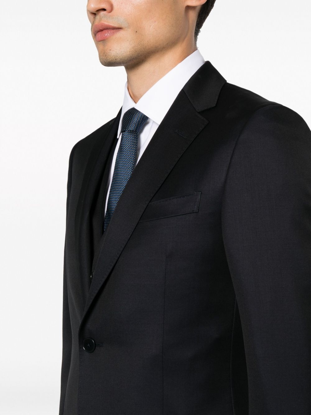 single-breasted wool-blend suit - 5
