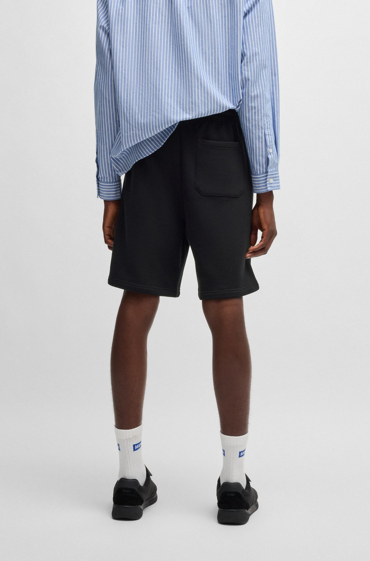 LOOSE-FIT SHORTS IN COTTON TERRY WITH LOGO PRINT - 5