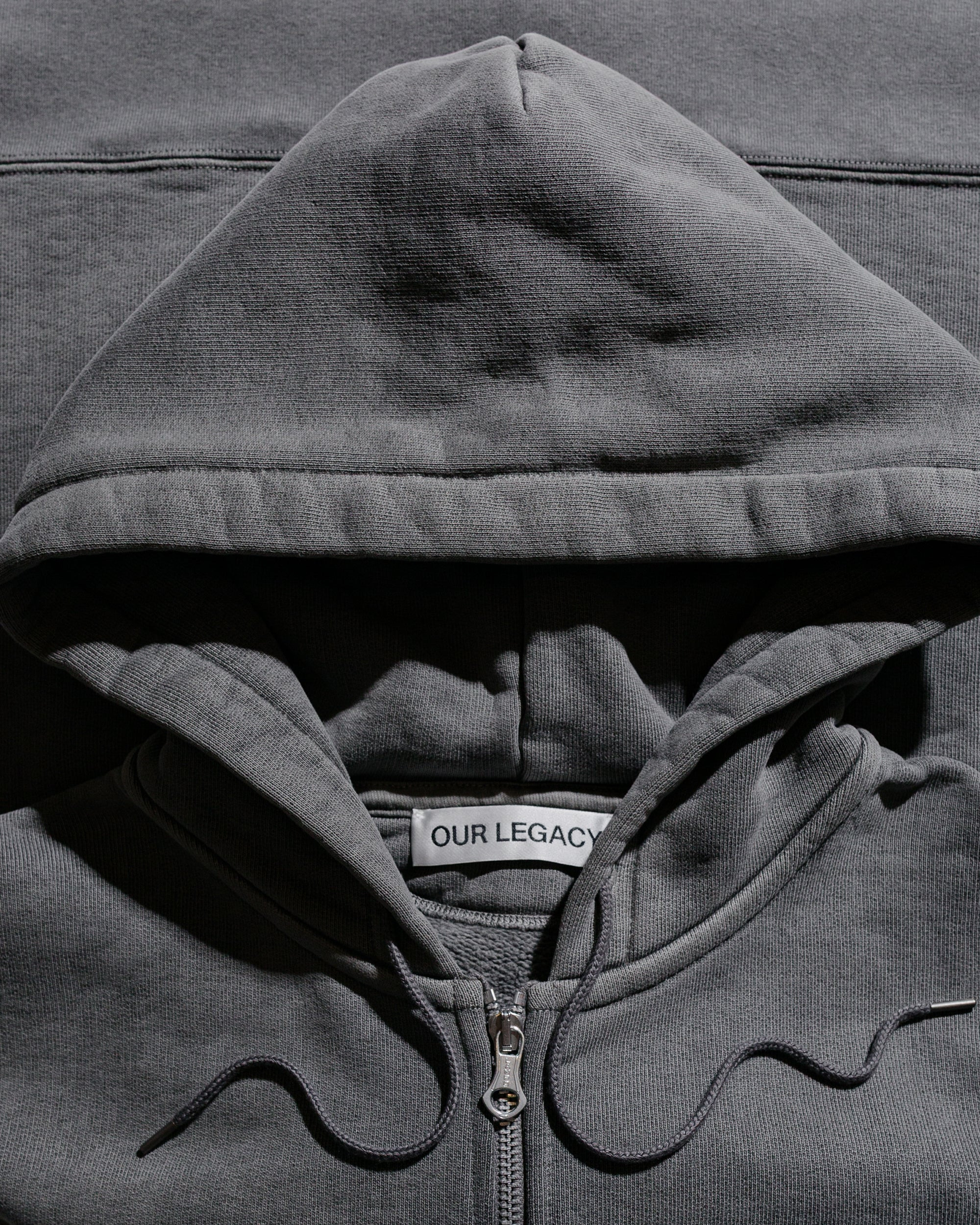 Rascal Hood Worn Black Hefty Fleece - 5