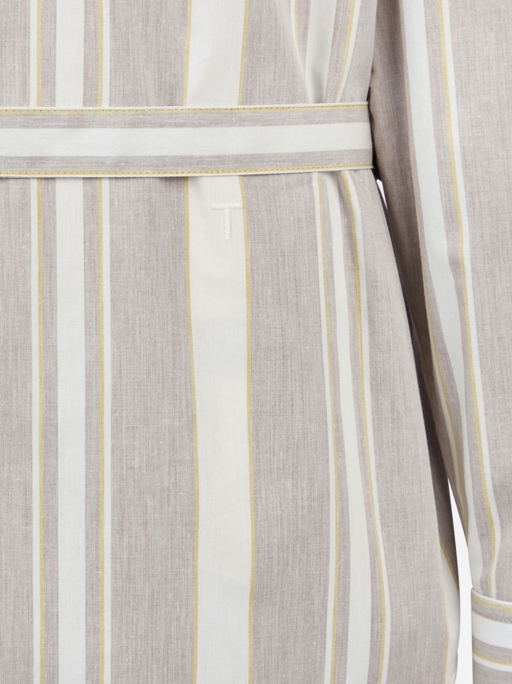 striped belted shirt - 6