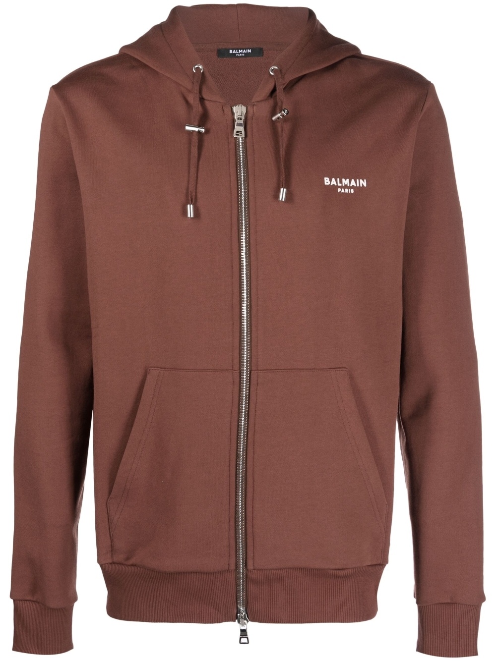 logo-print drawstring hoodie - 1