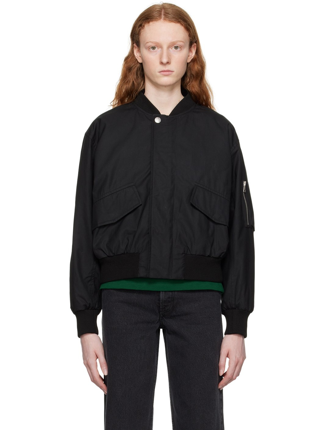 Black Haley Bomber Jacket - 1