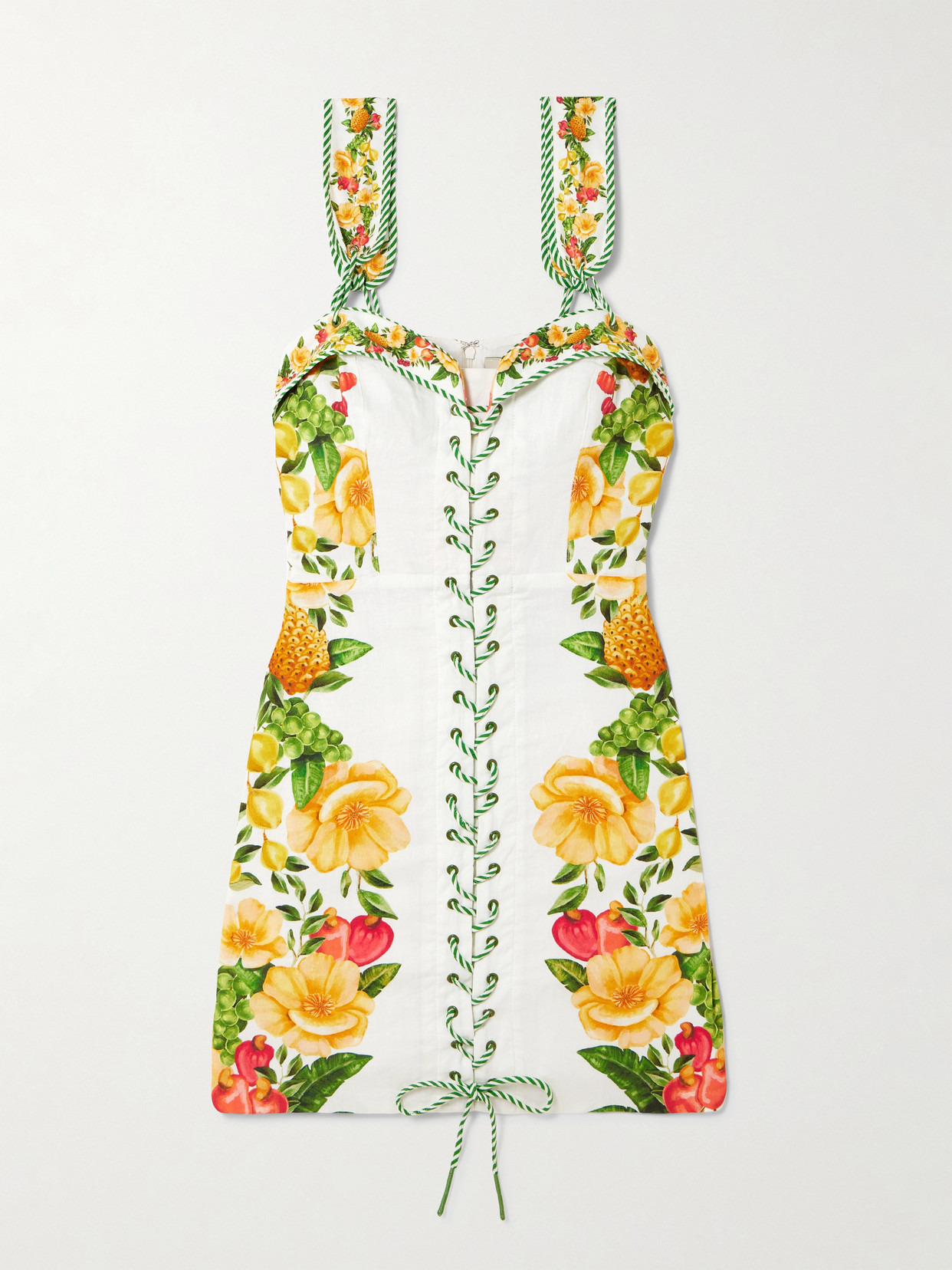 Floral-print Linen-blend Mini Dress - 1
